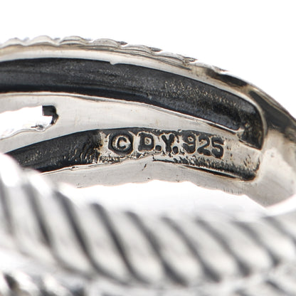 David Yurman Sterling Silver Diamond Black Onyx 11mm Albion Ring 54 6.75 4 of 4