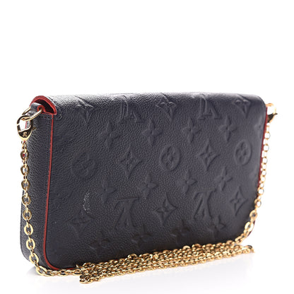 Louis Vuitton Empreinte Pochette Felicie Chain Wallet Marine Rouge 2 of 12