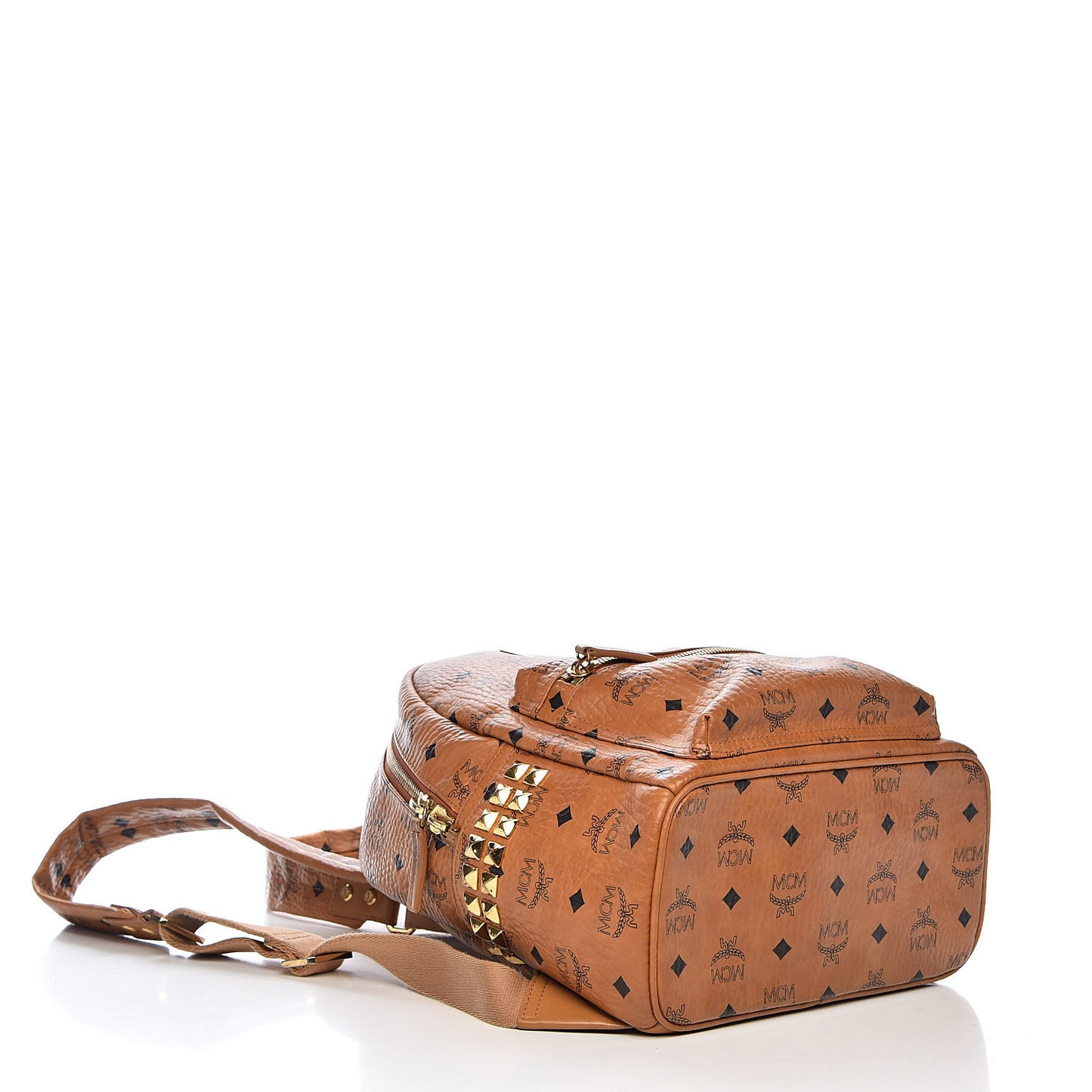 Visetos Small Side Stud Stark Backpack Cognac