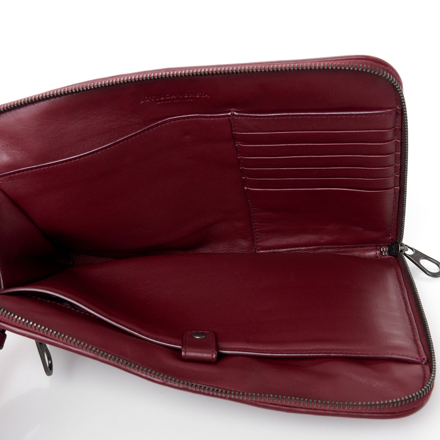 Bottega Veneta Nappa Intrecciato Polka Dot Small Document Case Burgundy 5 of 8