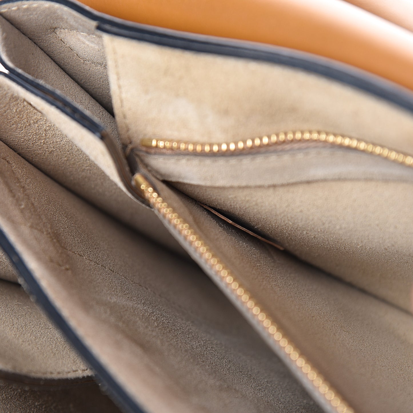 Suede Calfskin Medium Faye Shoulder Bag Mustard Brown