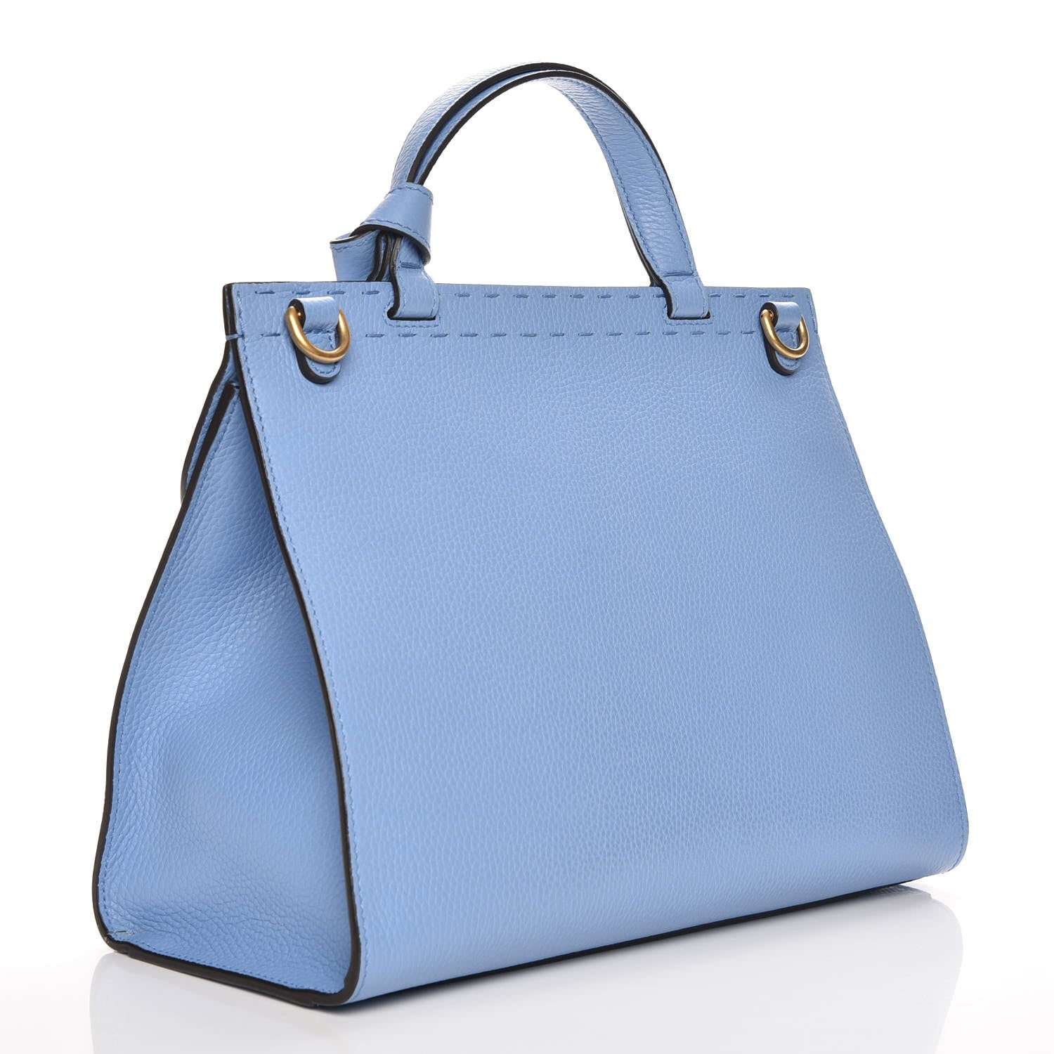 Gucci Calfskin Small GG Marmont Top Handle Bag Clear Sky Blue 4 of 8