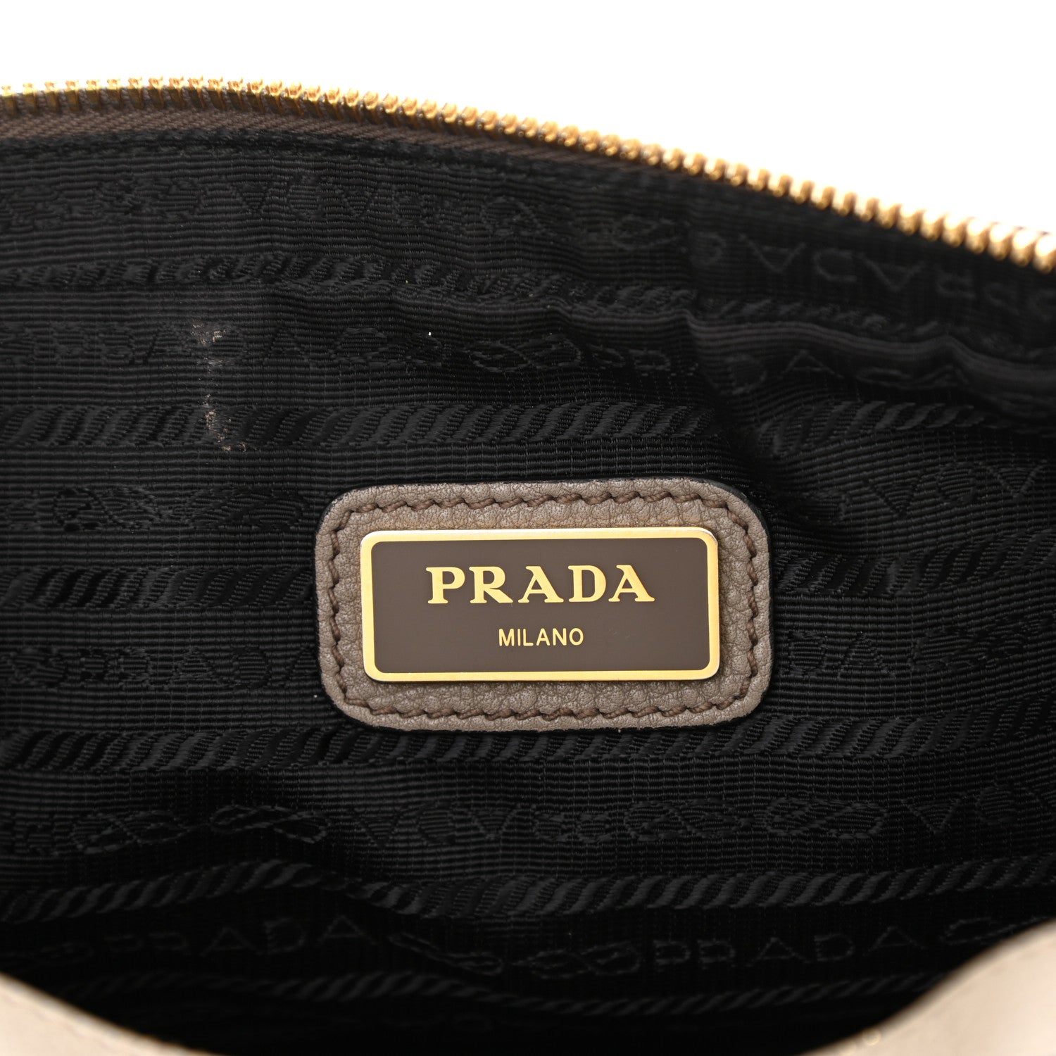 Prada Vitello Daino Medium Double Zip Shoulder Bag Argilla 8 of 14
