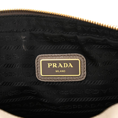 Prada Vitello Daino Medium Double Zip Shoulder Bag Argilla 8 of 14