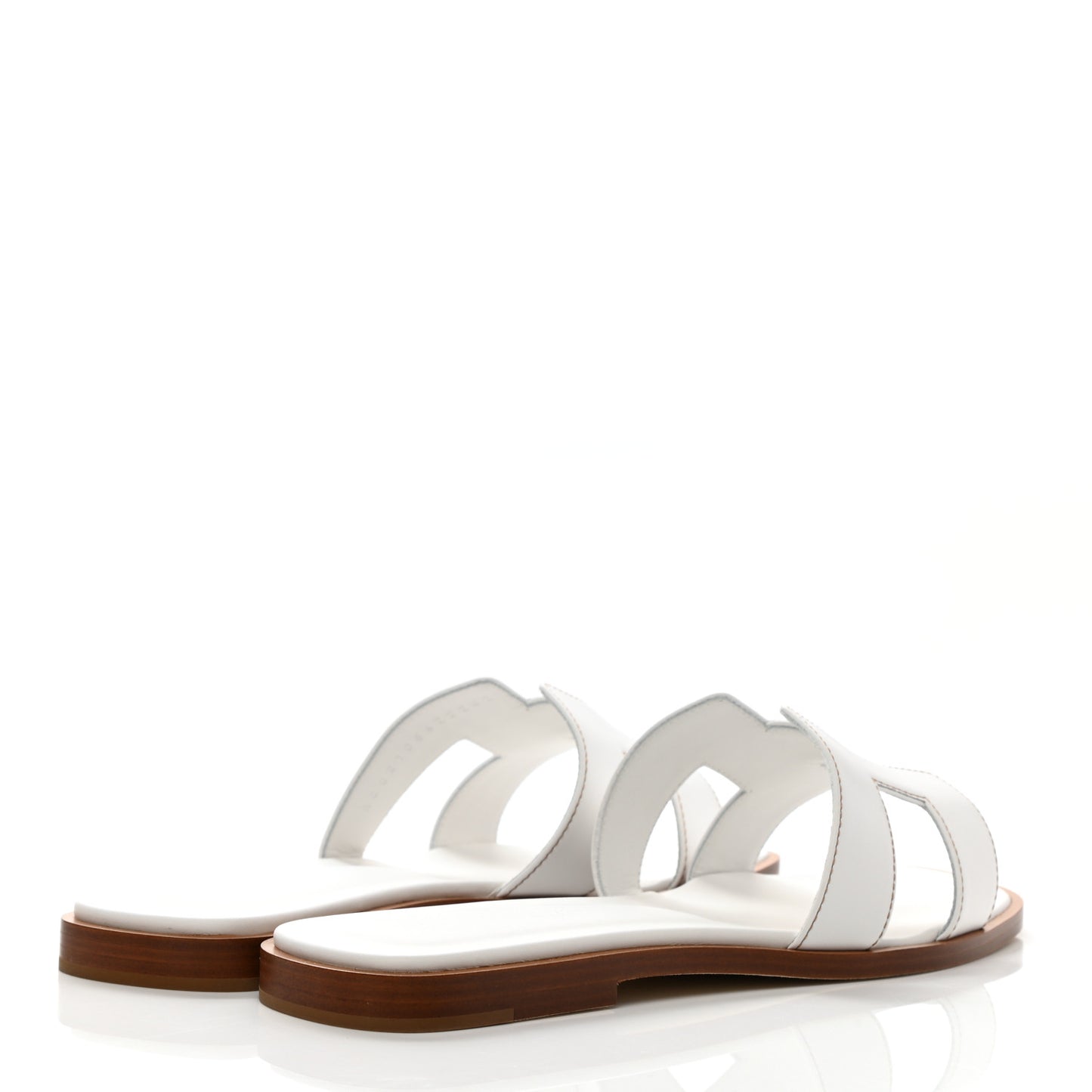 Box Calfskin Oran Sandals 37 White