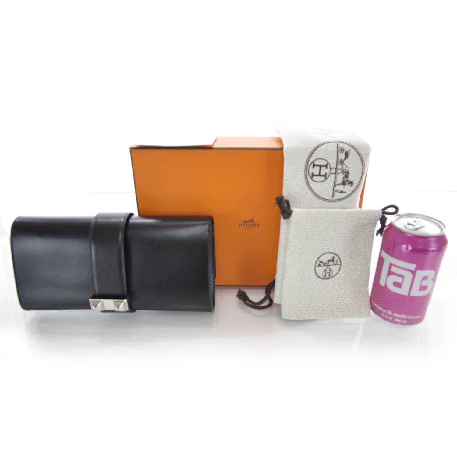 Hermes Box Medor 23 Clutch Black 2 of 7