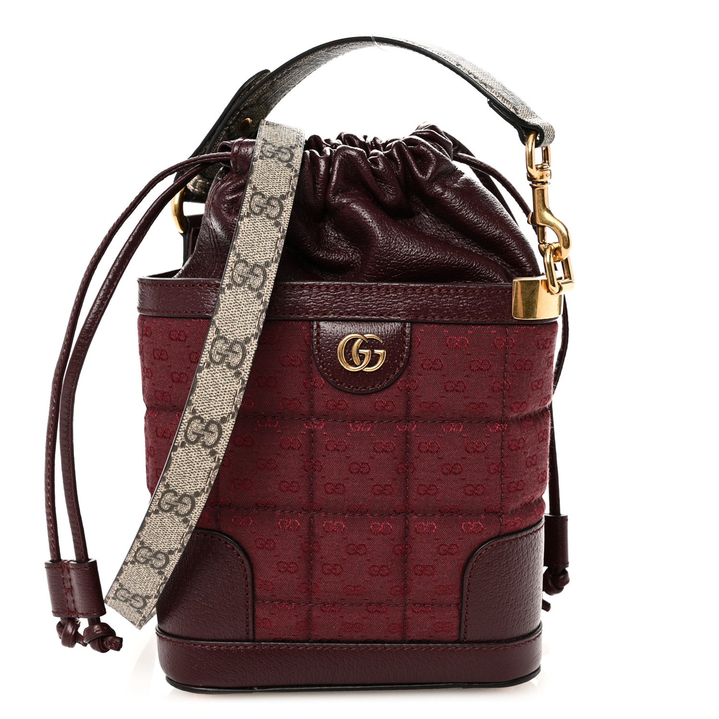 GG Supreme Canvas Mini Crossbody Bag  Beige Ebony Burgundy