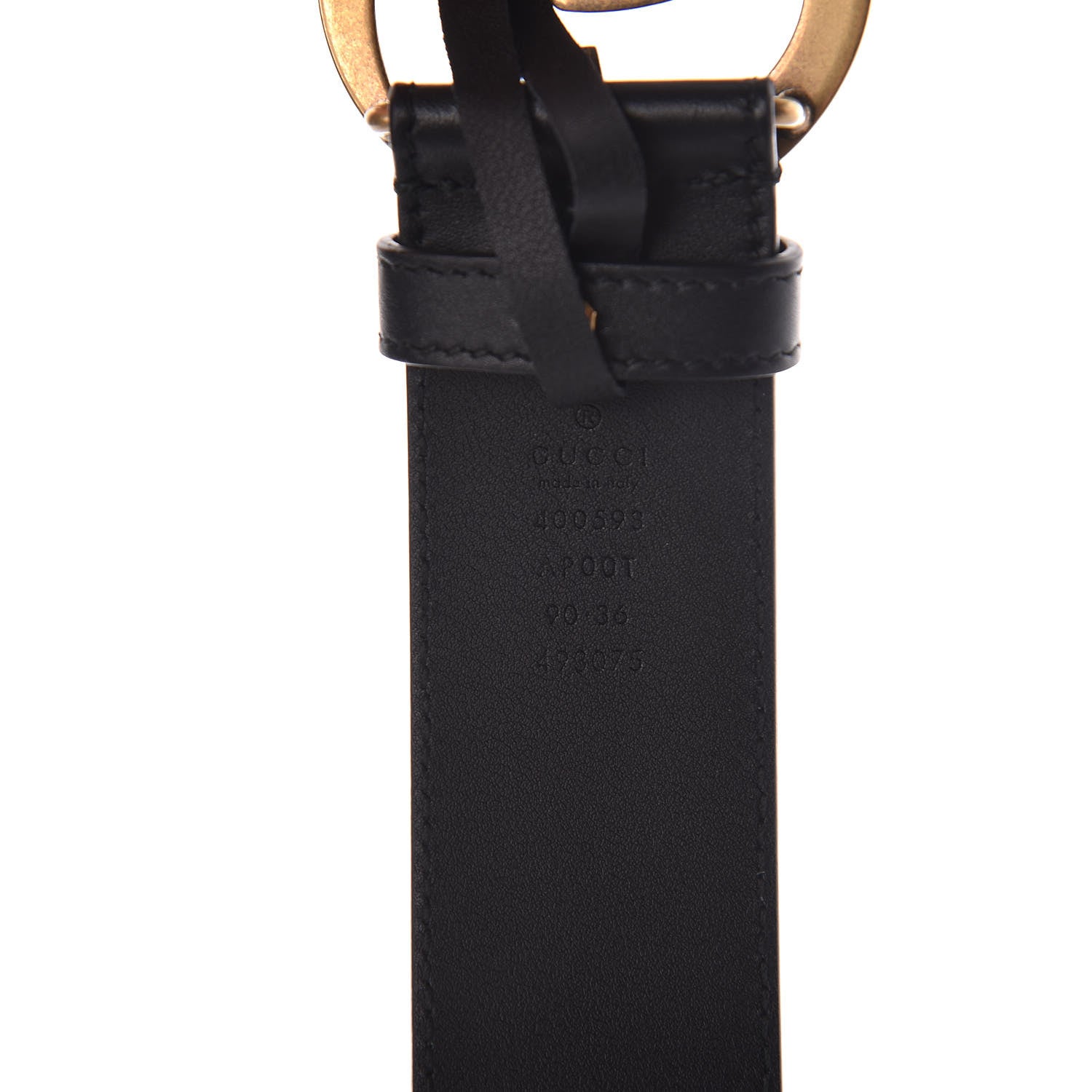 Gucci Calfskin Double G 40mm Belt 90 36 Black 4 of 6