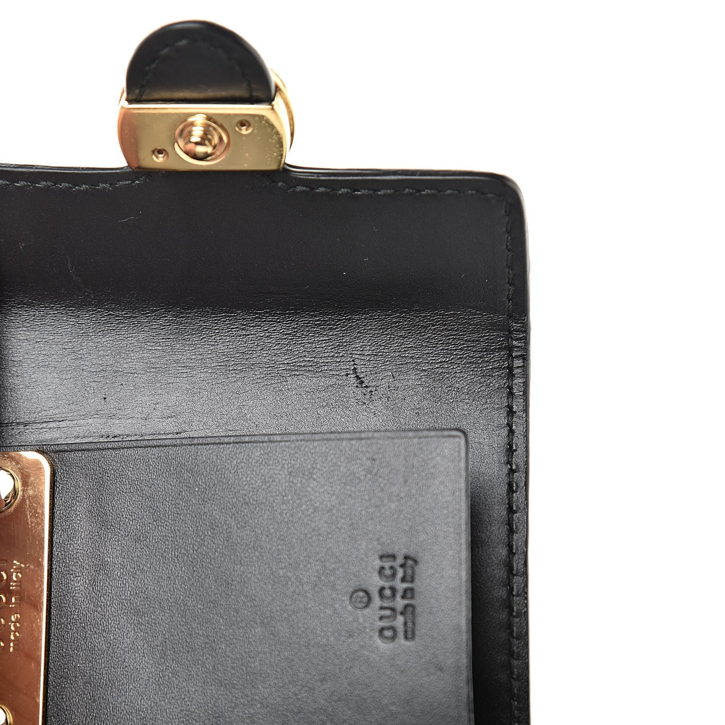 Guccissima Icon Signature 6 Key Holder Case Black