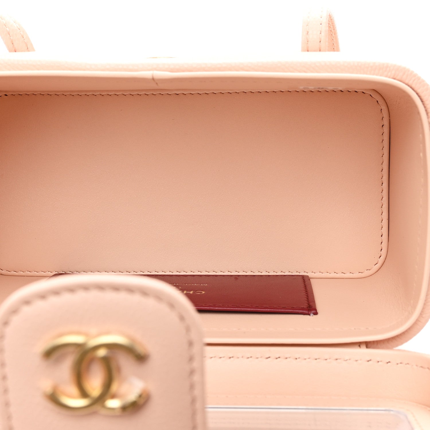 Chanel Shiny Caviar Preppy Coco Long Vanity With Strap  Light Pink 5 of 11