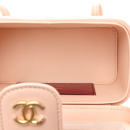 Chanel Shiny Caviar Preppy Coco Long Vanity With Strap  Light Pink 5 of 11