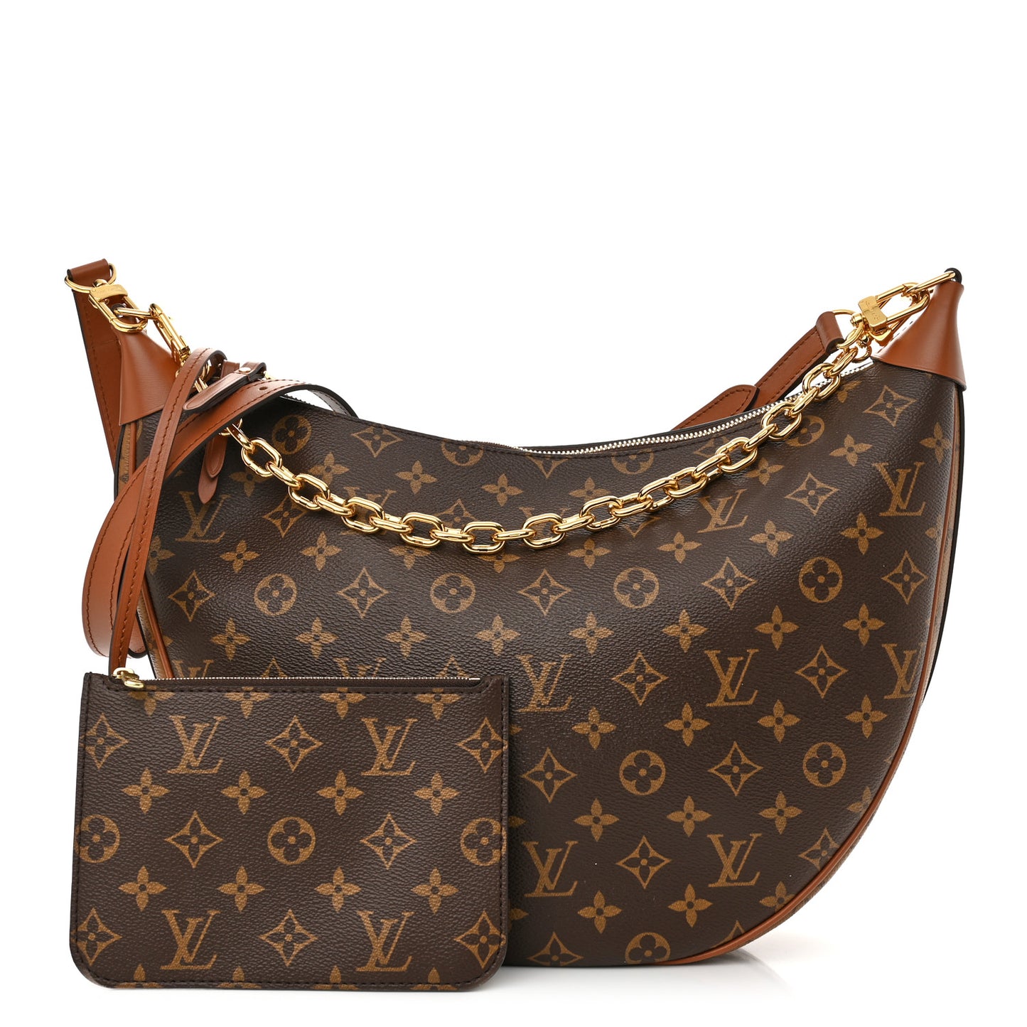 Reverse Monogram Loop Hobo