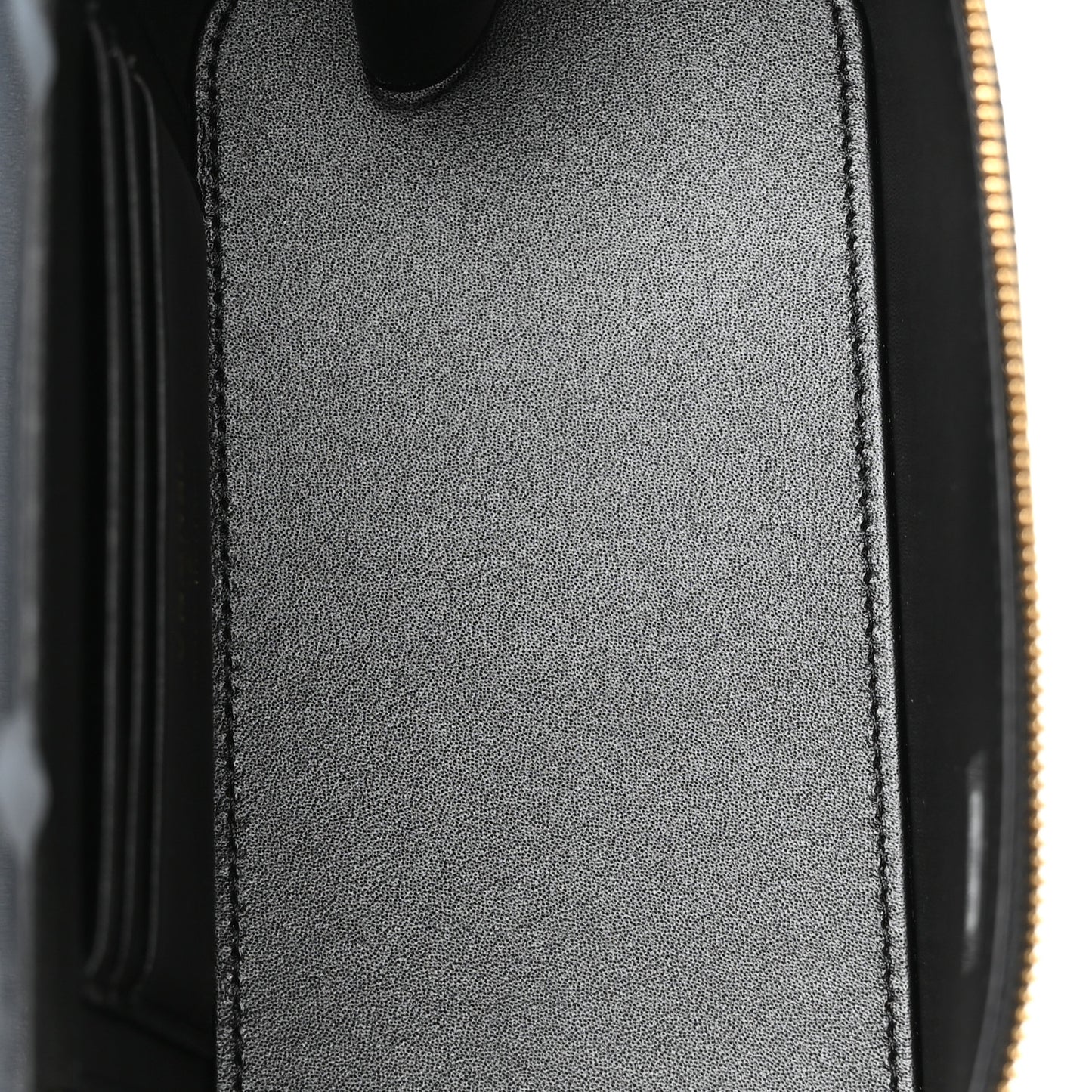 Calfskin Crocodile Embossed Exoticoco Small Top Handle Vanity Case With Chain Black