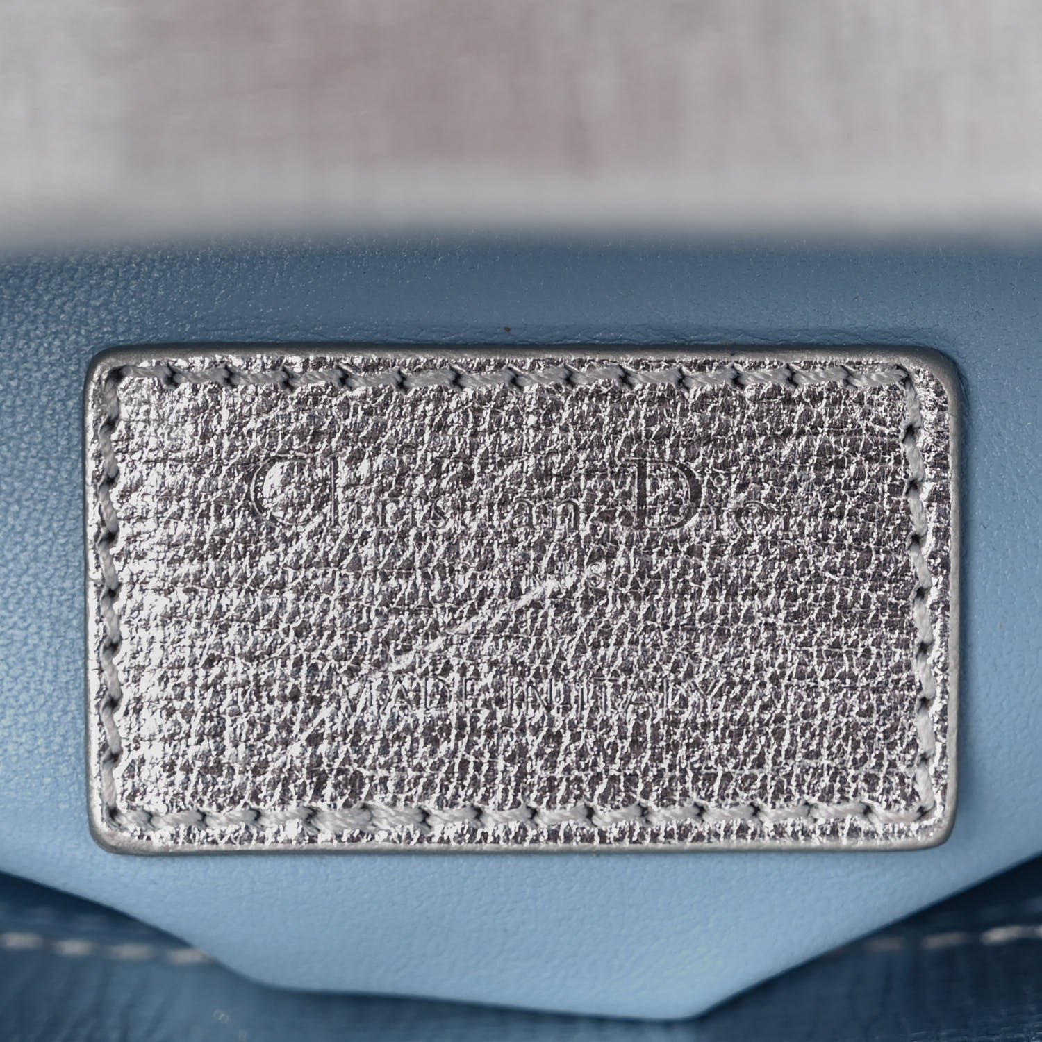 Christian Dior Metallic Grained Calfskin Cannage Small Lucky Badges My Lady Dior Silver 5 of 9
