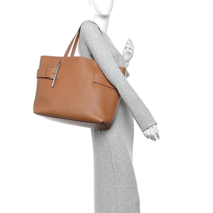 Alexander McQueen Grained Calfskin Large T-Bar Sling Tote  Tan 2 of 10