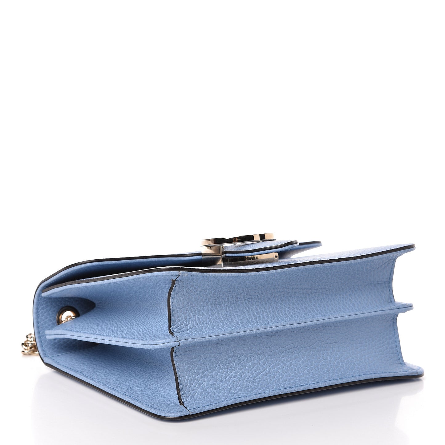 Dollar Calfskin Small Interlocking G Shoulder Bag Mineral Blue