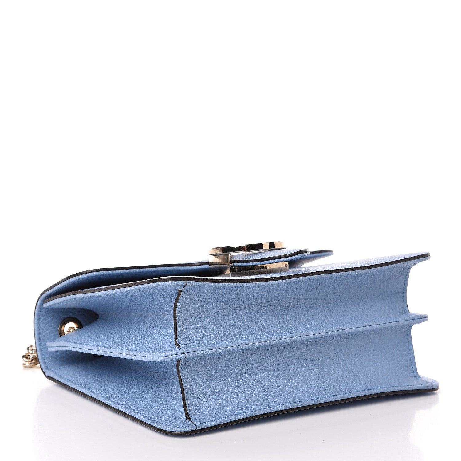 Gucci Dollar Calfskin Small Interlocking G Shoulder Bag Mineral Blue 4 of 10