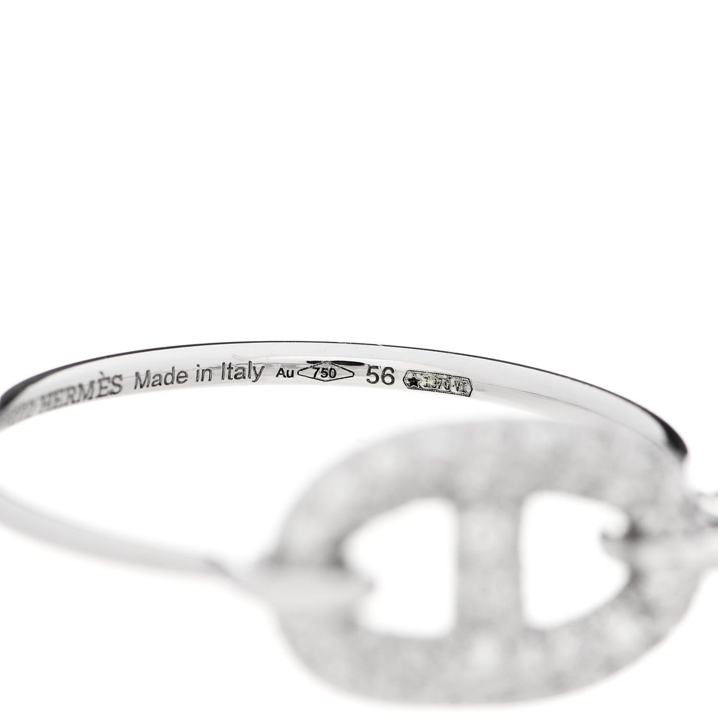 18K White Gold Diamond Farandole Ring 56 7.5