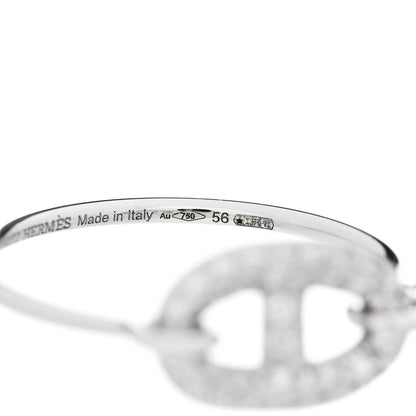 Hermes 18K White Gold Diamond Farandole Ring 56 7.5 6 of 7