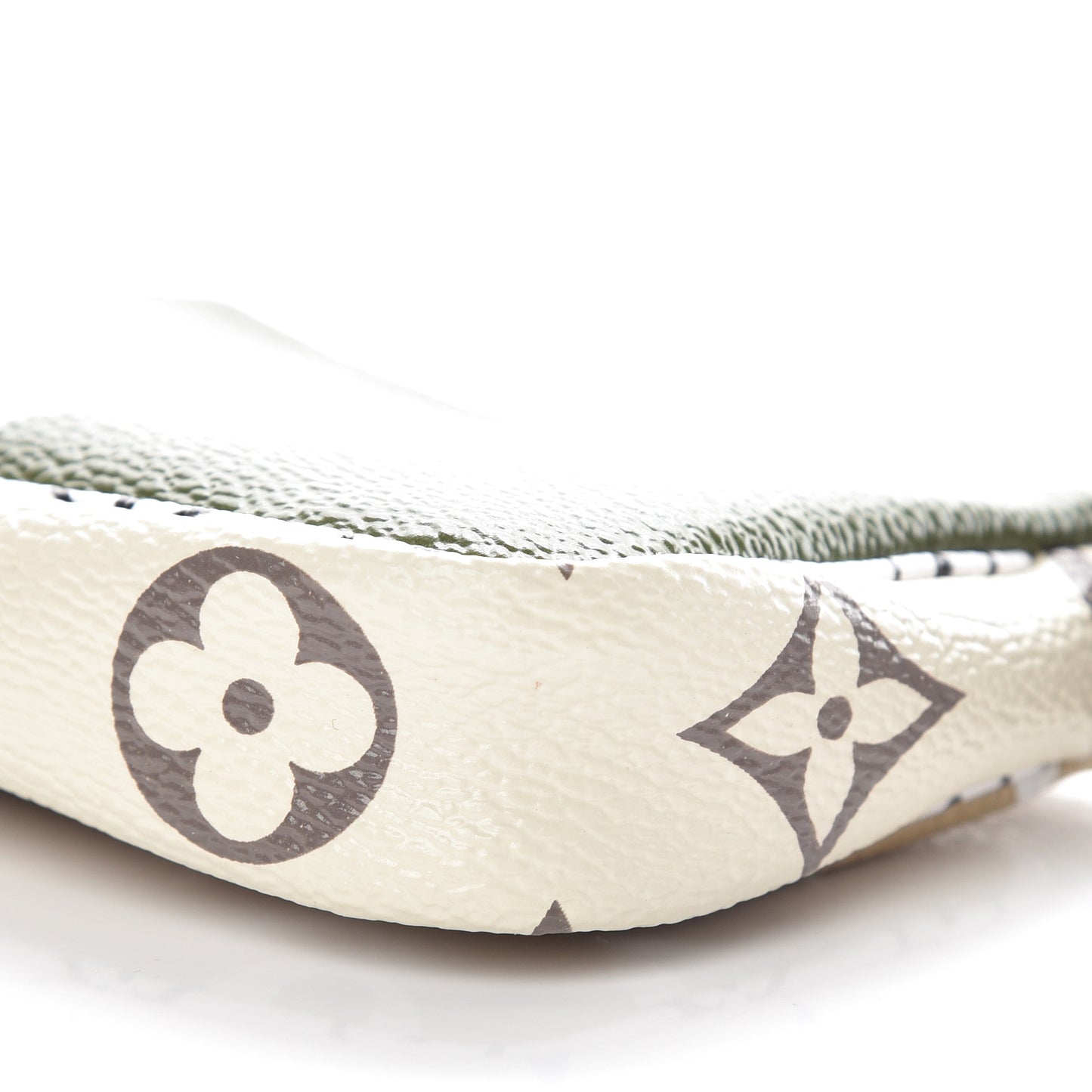 Monogram Giant Micro Pochette Accessories Kaki White