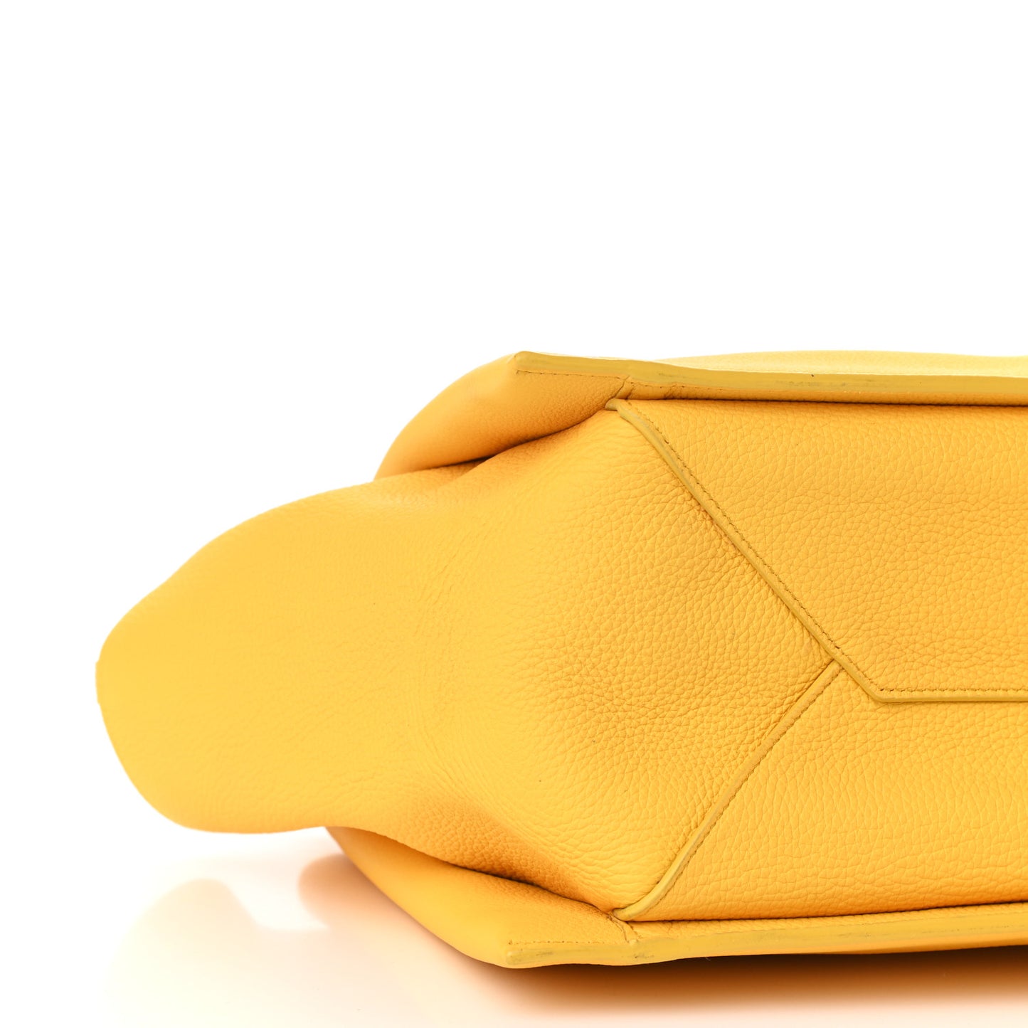 Baby Grained Calfskin Small Tri-Fold Bag Citrus