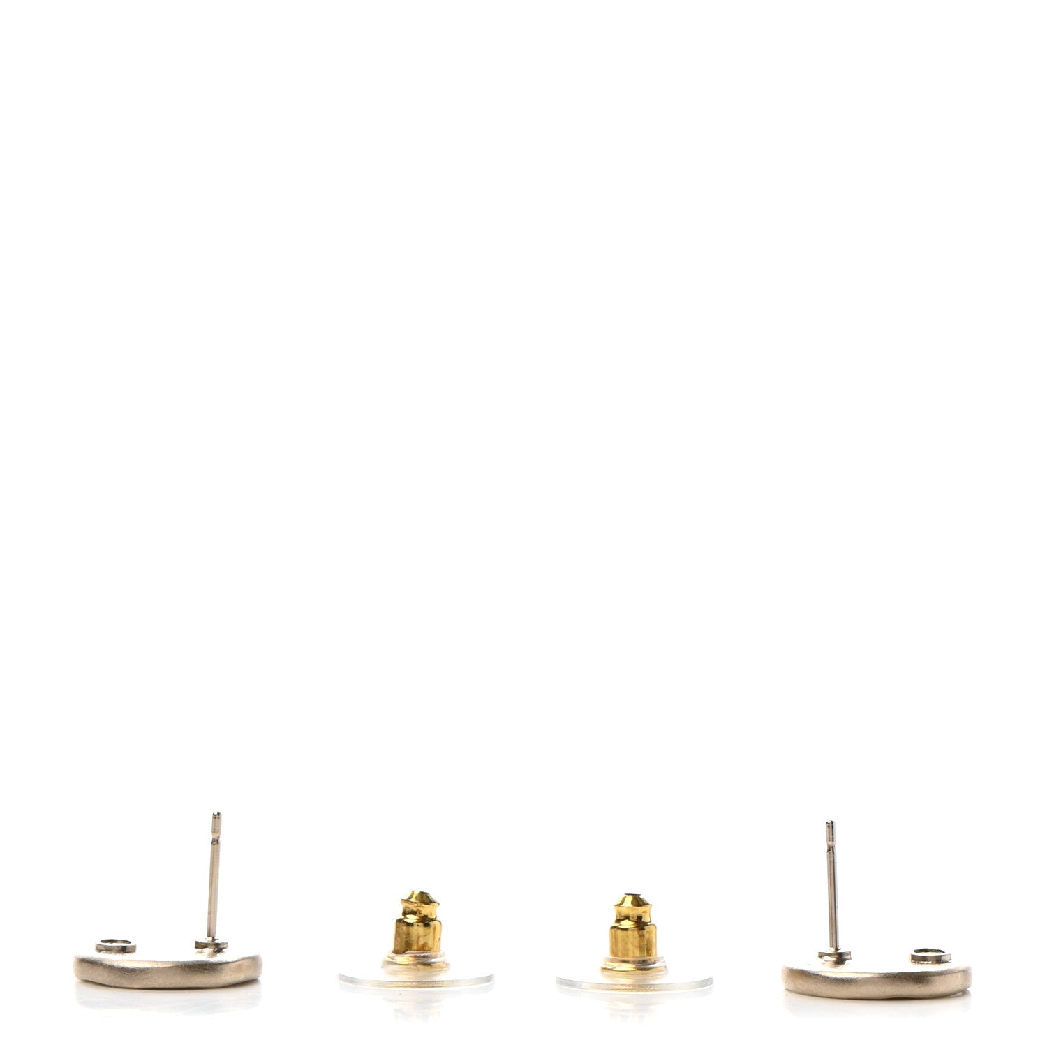 Chanel Metal Round CC Earrings Gold 3 of 4