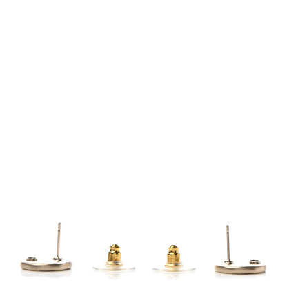 Chanel Metal Round CC Earrings Gold 3 of 4