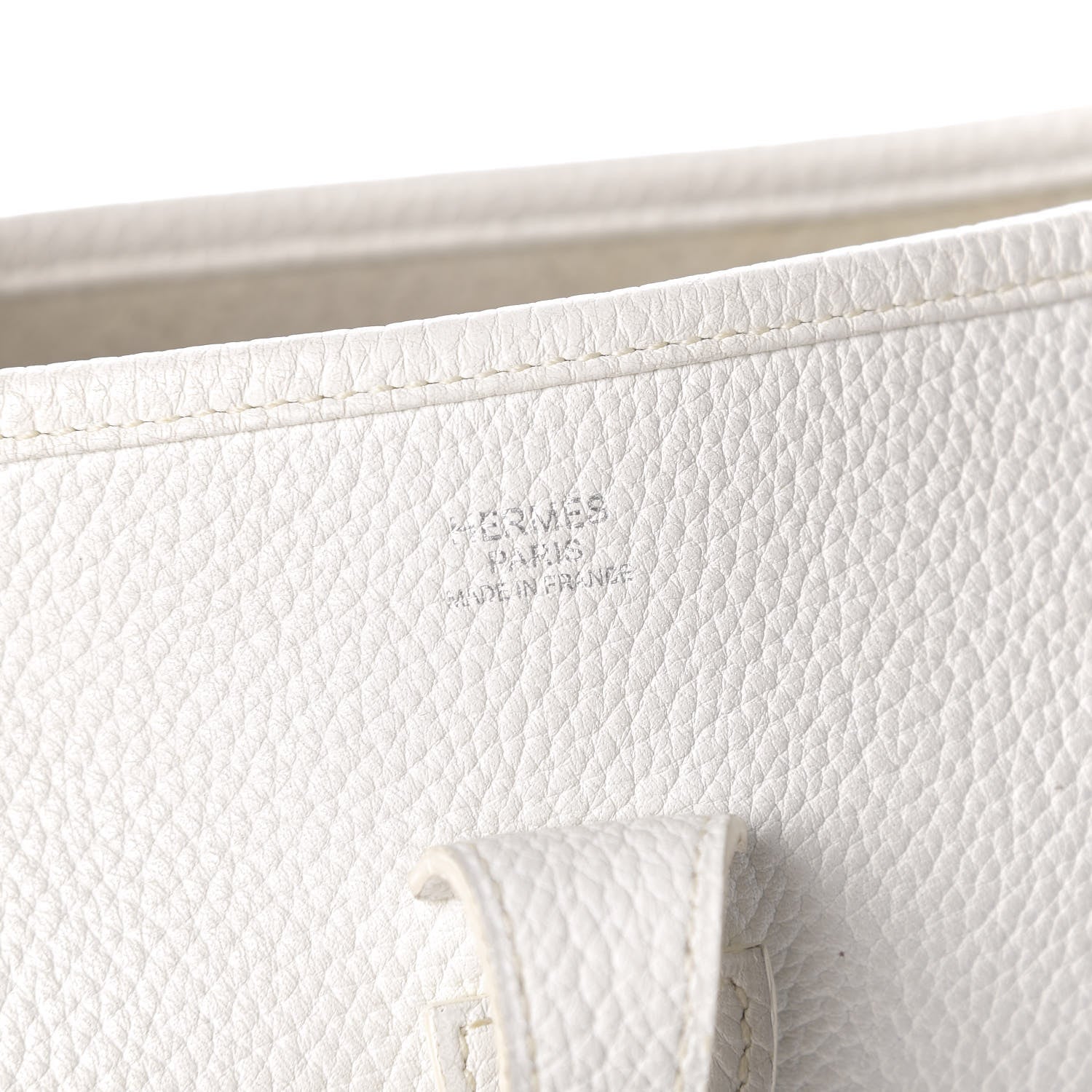 Hermes Taurillon Clemence Evelyne III PM White 5 of 9