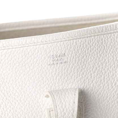 Hermes Taurillon Clemence Evelyne III PM White 5 of 9