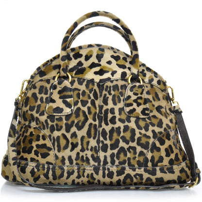 Prada Calf Hair Leopard Print Bauletto 4 of 11
