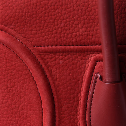Celine Nubuck Medium Phantom Luggage Red 14 of 15
