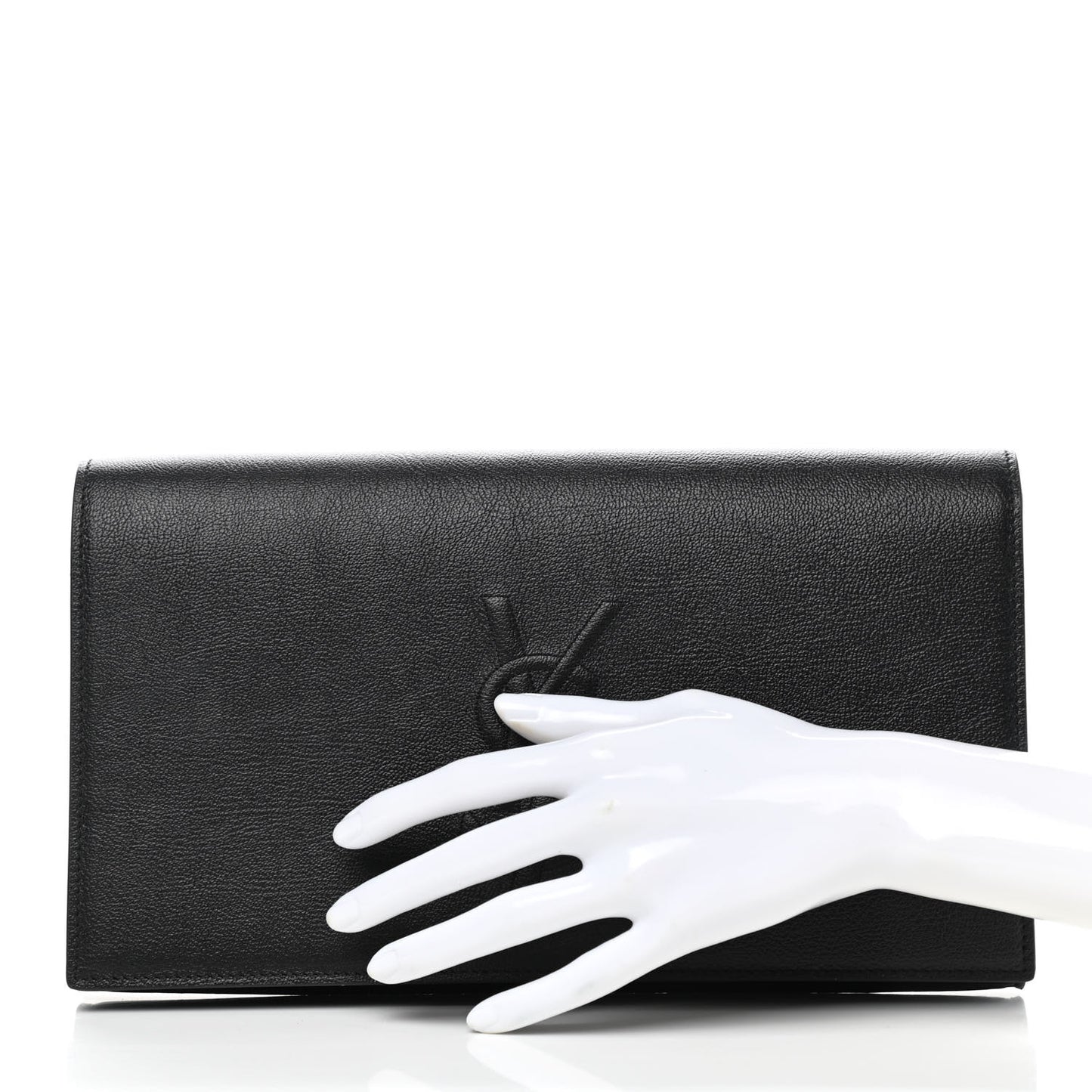 Calfskin Monogram Large Belle De Jour Clutch Black