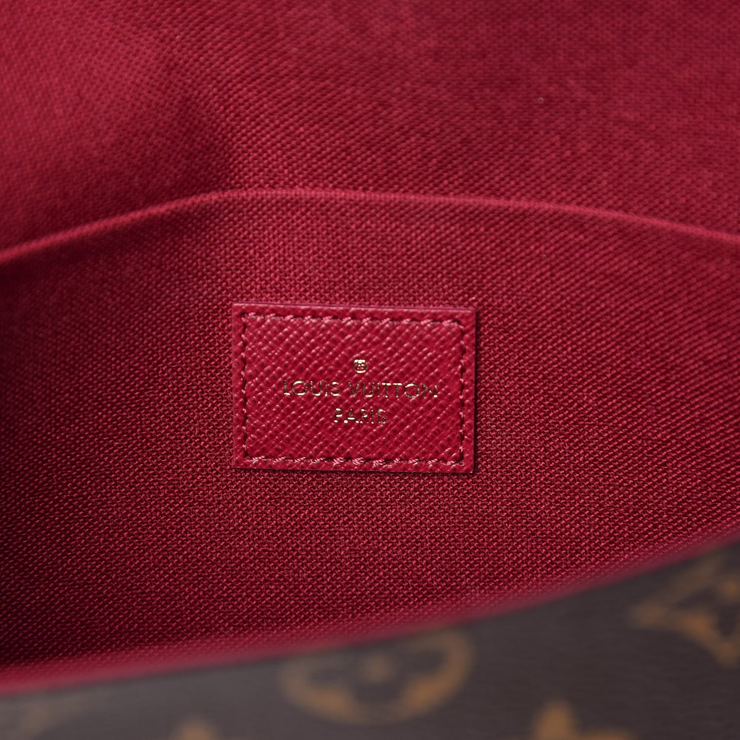 Monogram Pochette Felicie Chain Wallet Fuchsia