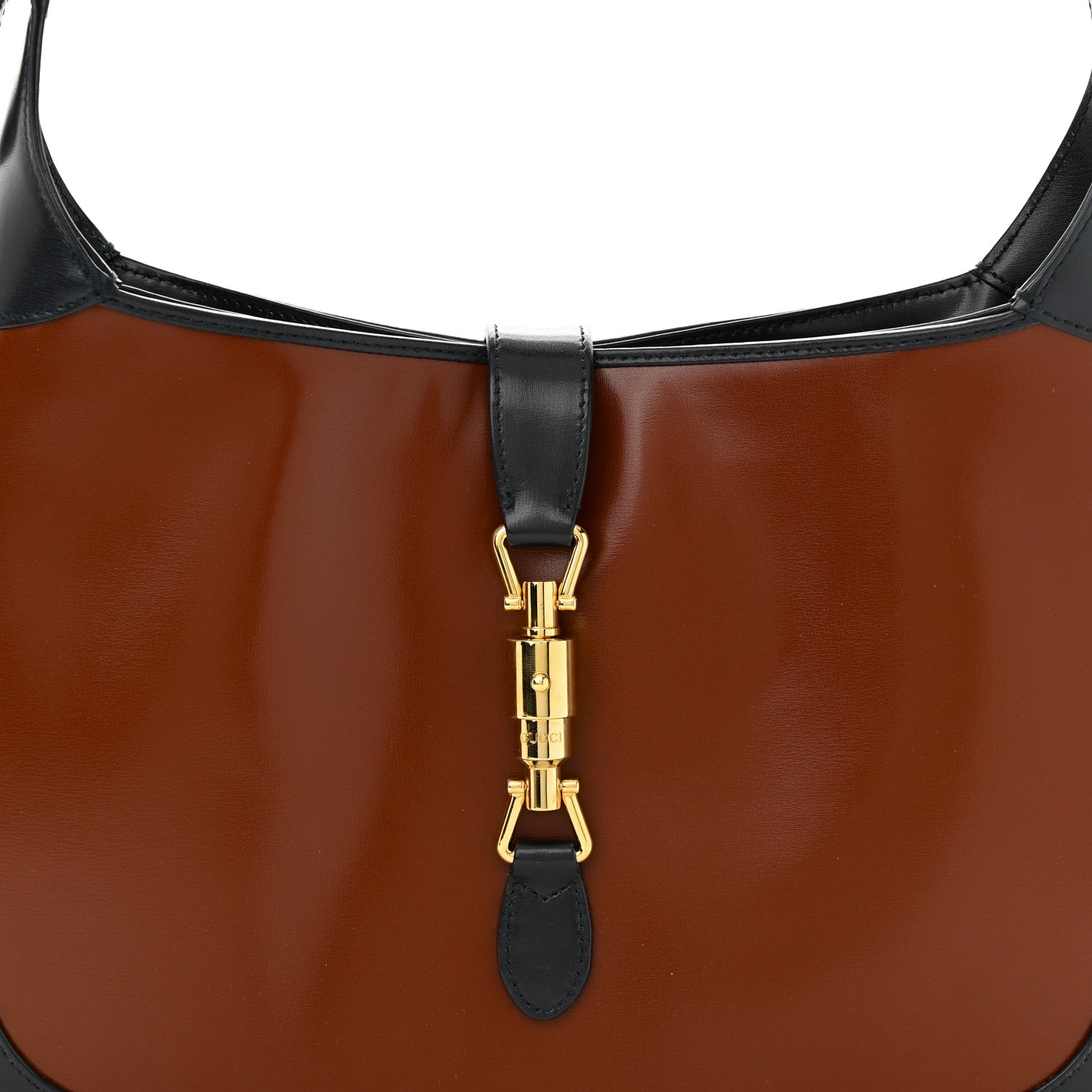 Gucci Boarded Dyana Lux Calfskin Bi-Color Medium Jackie 1961 Hobo Red Mineral Blue 8 of 10