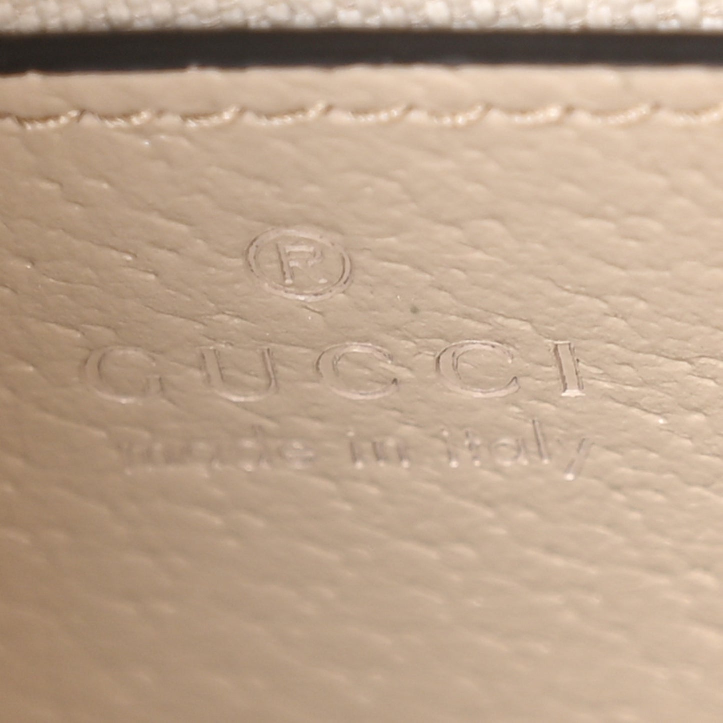 GG Supreme Monogram Textured Dollar Calfskin Web Small Ophidia Bucket Shoulder Bag Beige Mystic White Oatmeal