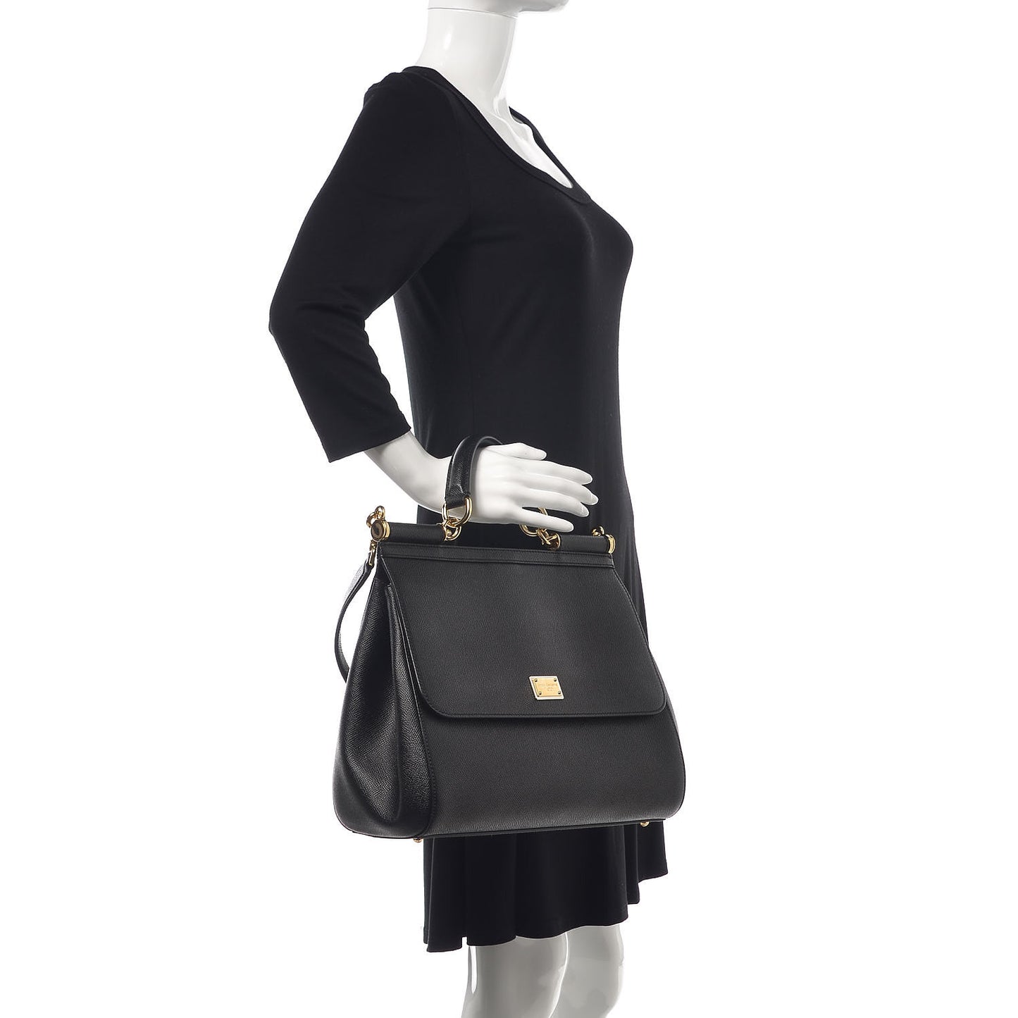 Dauphine Large Miss Sicily Satchel Black