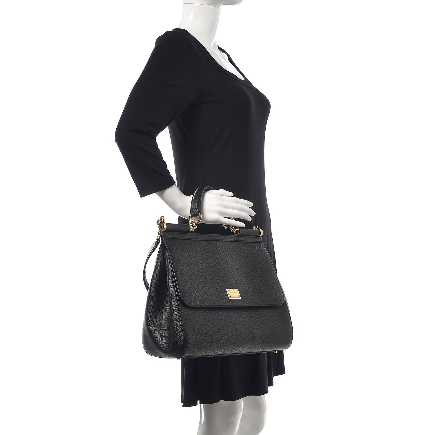 Dolce & Gabbana Dauphine Large Miss Sicily Satchel Black 3 of 12