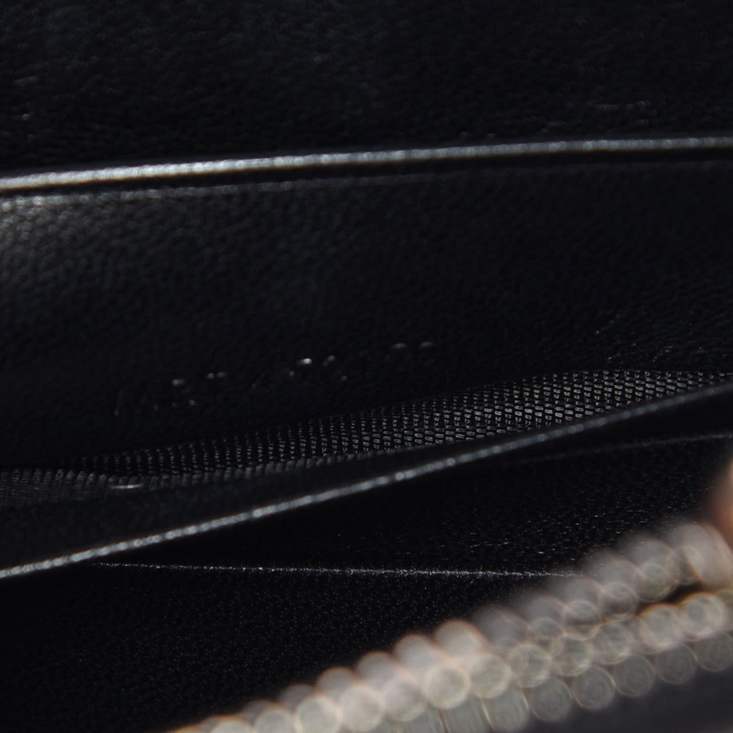 Saint Laurent Calfskin Crocodile Embossed Kate Monogram Tassel Chain Wallet Black 7 of 8