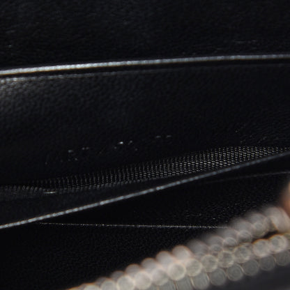Saint Laurent Calfskin Crocodile Embossed Kate Monogram Tassel Chain Wallet Black 7 of 8