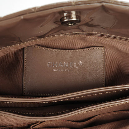 Chanel Patent Quilted Large Just Mademoiselle Bowling Bag Grey 6 of 10