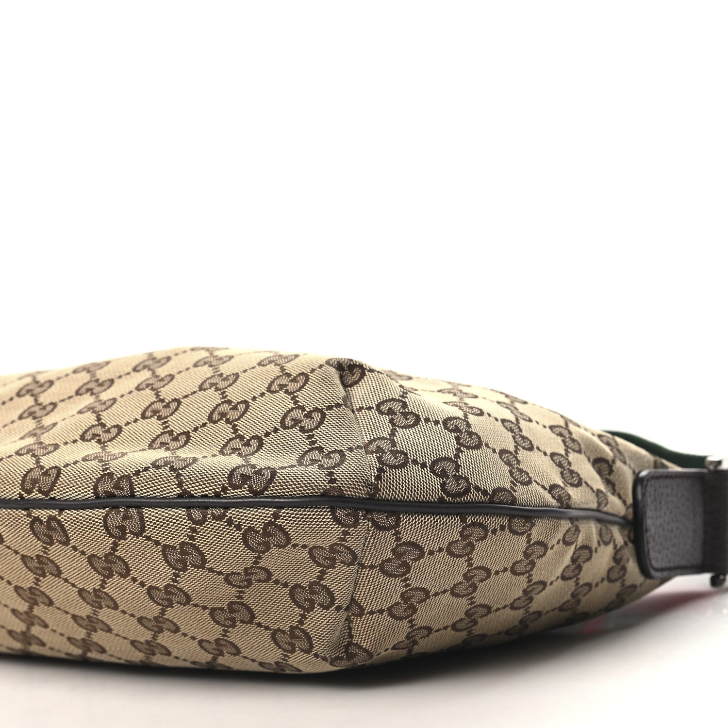 Gucci Monogram Web Medium Half Moon Hobo Dark Brown 9 of 9