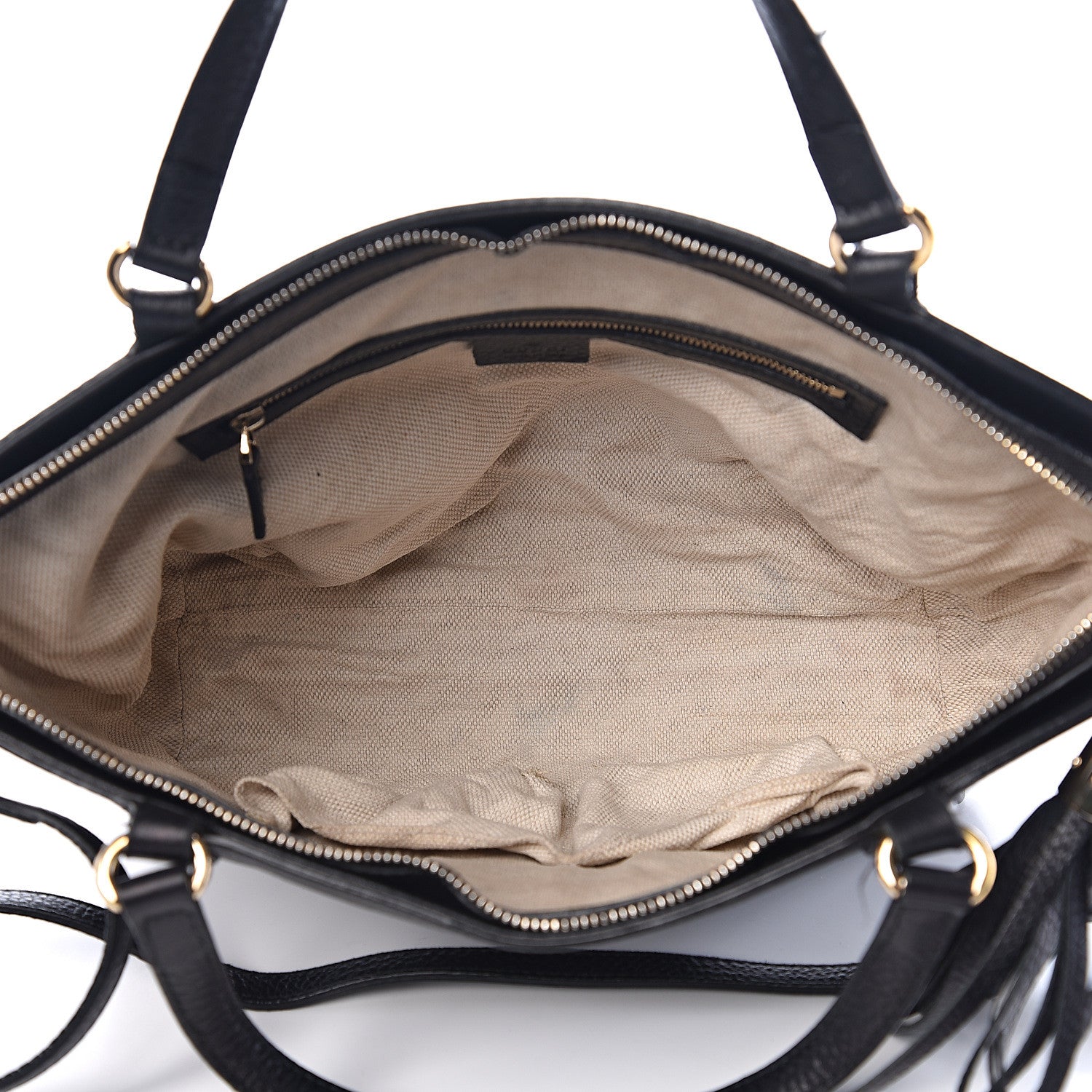 Gucci Pebbled Calfskin Small Soho Top Handle Bag Black 4 of 14