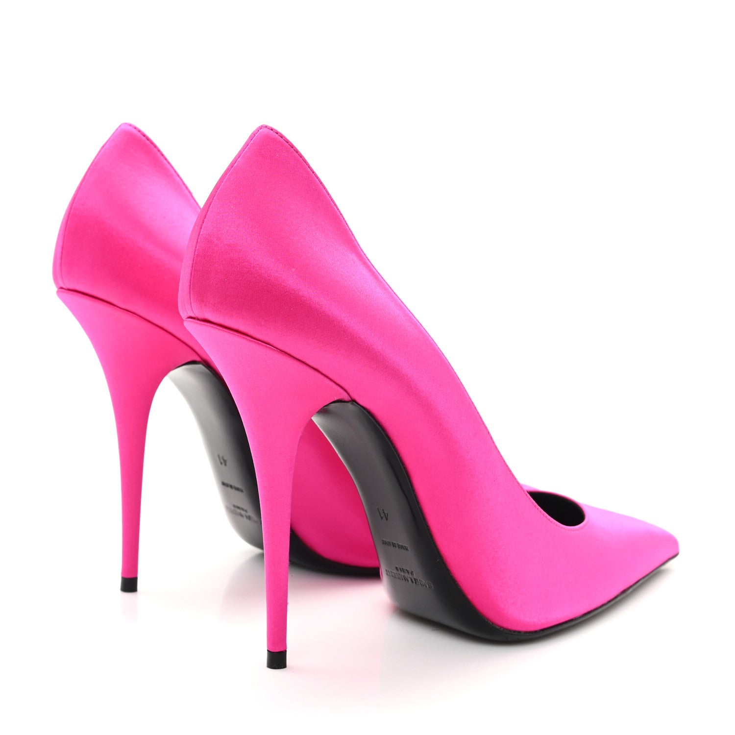 Saint Laurent Satin Crepe Marylin 110 Pumps 41 Fuchsia 4 of 10