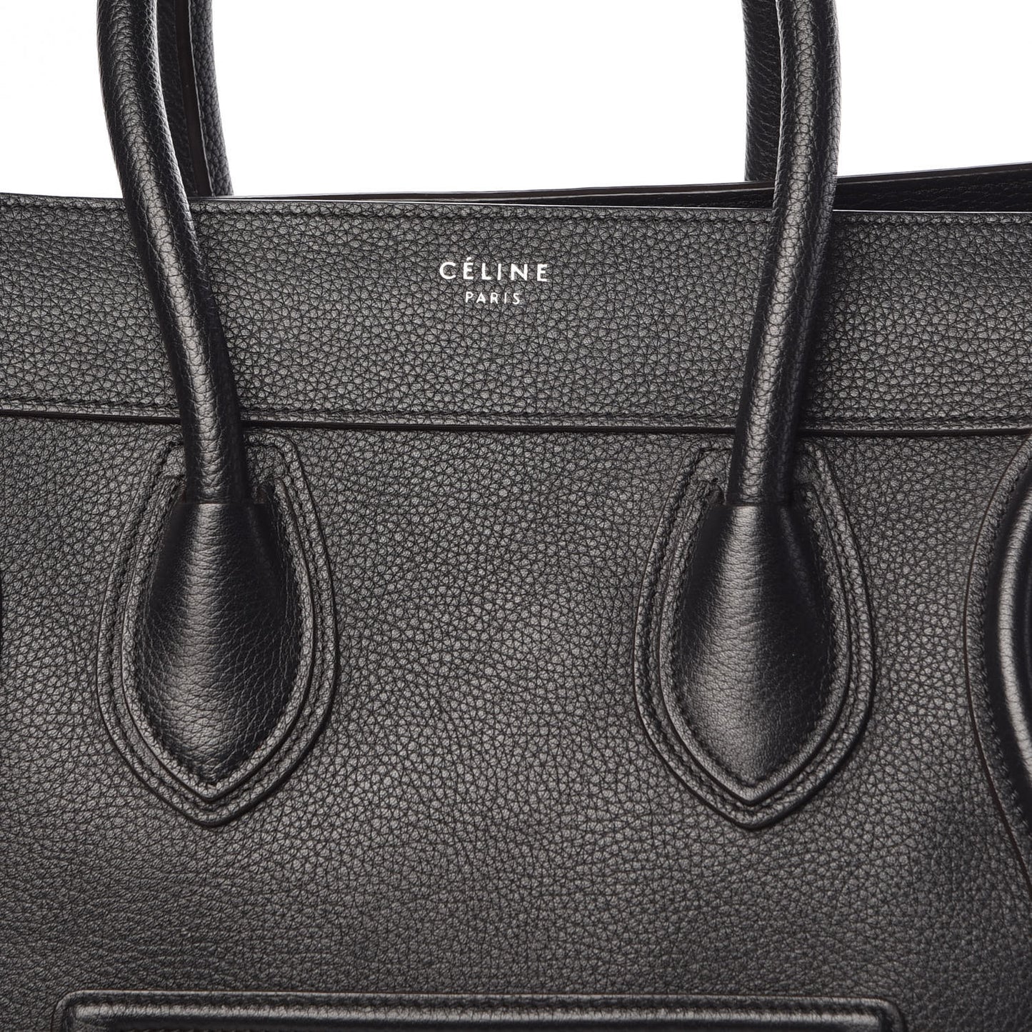 Drummed Calfskin Mini Luggage Black