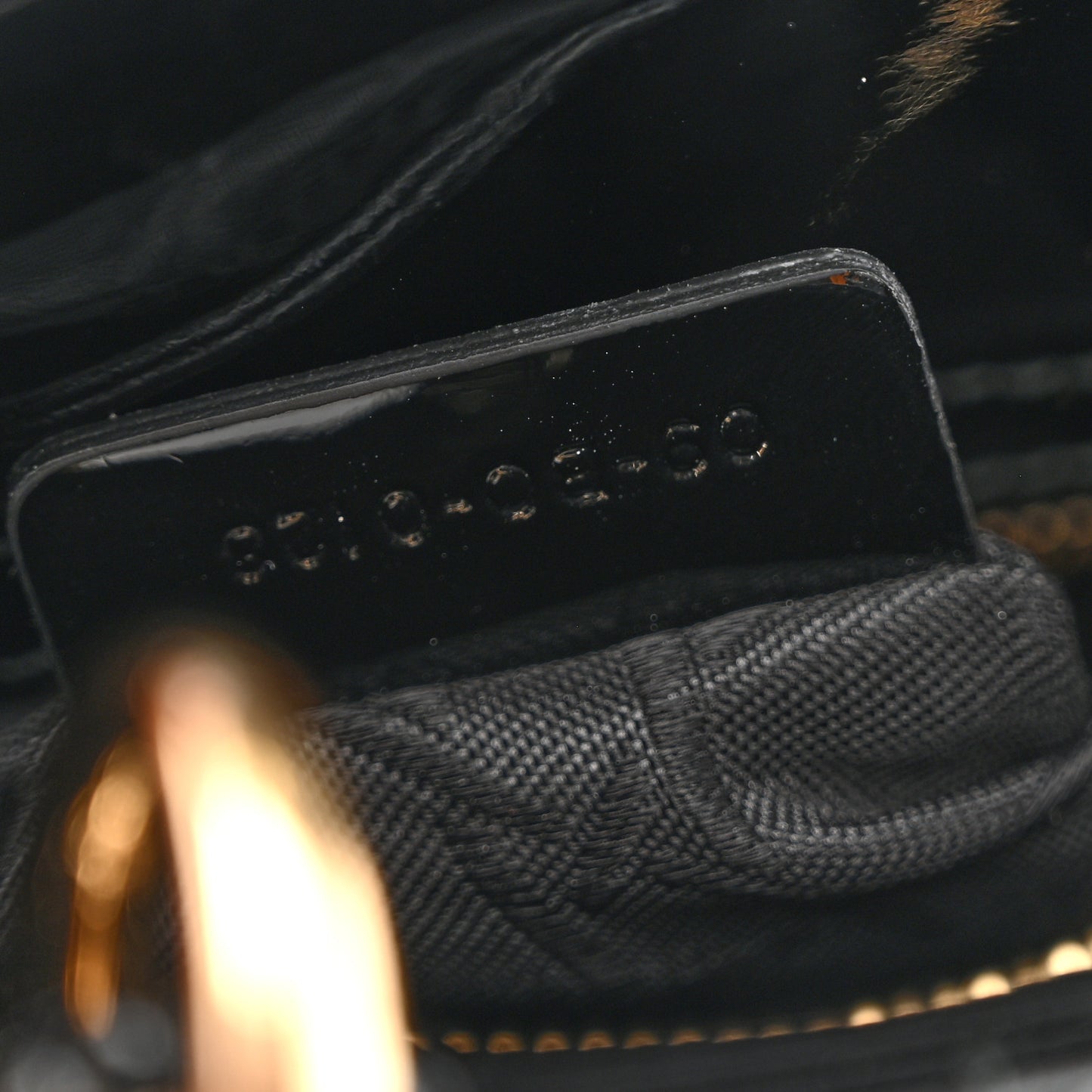 Patent Cannage Mini Lady Dior Black