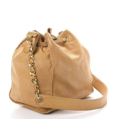 Chanel Lambskin CC Drawstring Bag Beige 4 of 17