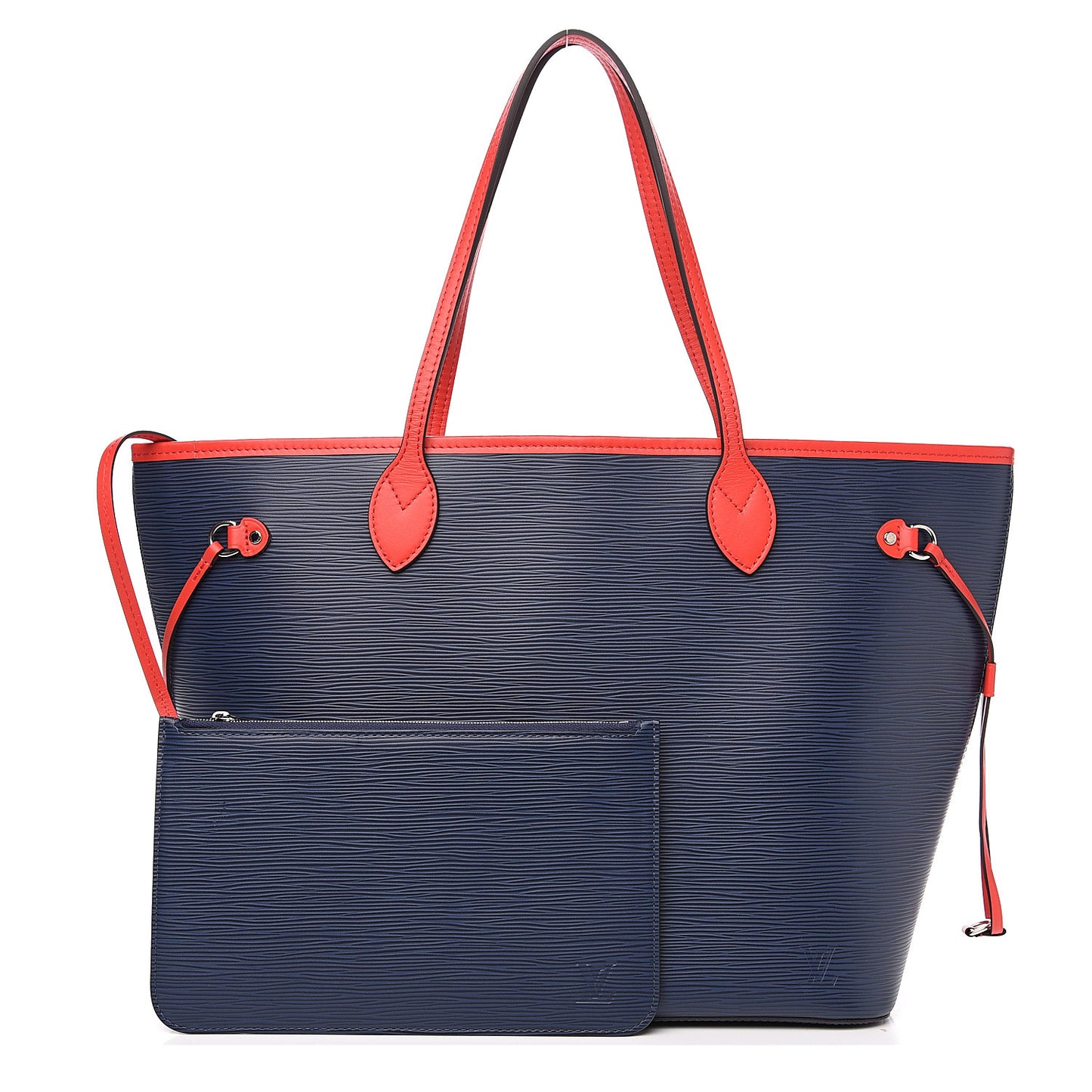 Epi Neverfull MM Indigo Coquelicot