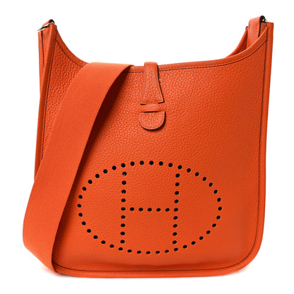 Hermes Taurillon Clemence Evelyne II PM Orange 1 of 9