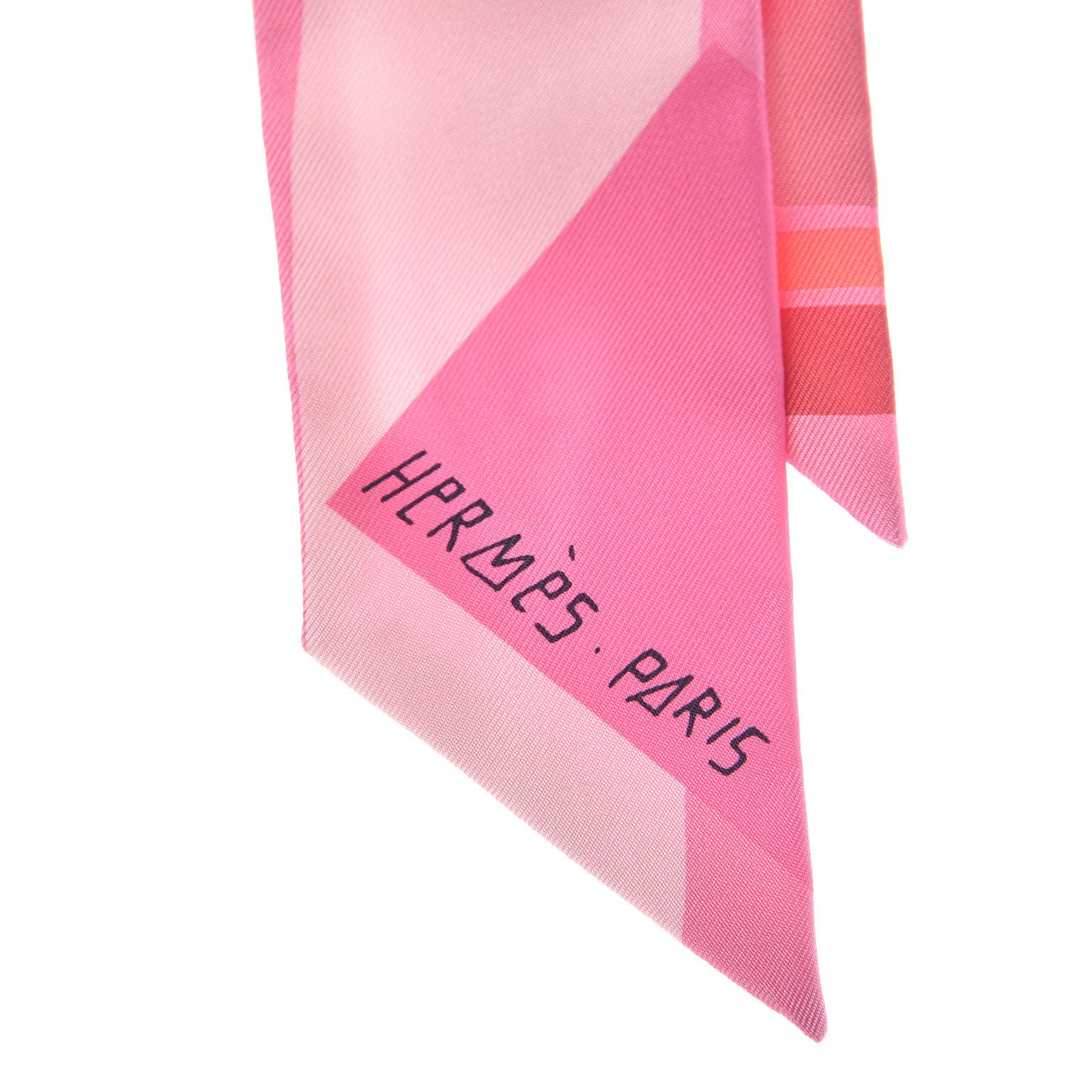 Hermes Silk Sea Surf and Fun Twilly Blanc Rose Corail 5 of 5