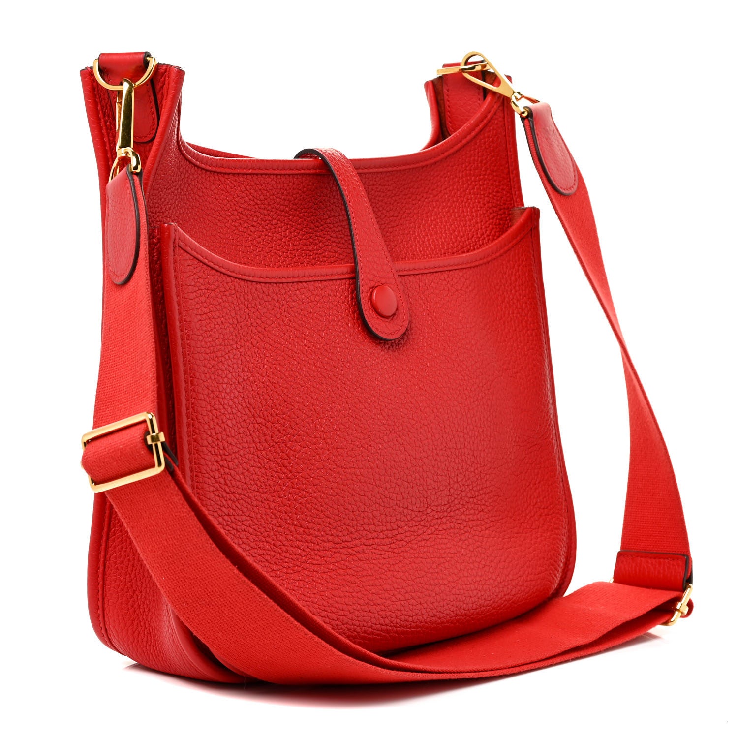 Hermes Taurillon Clemence Evelyne III PM Rouge De Coeur 5 of 29